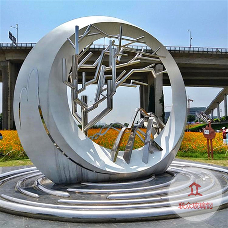 大型不銹鋼雕塑定制戶(hù)外廣場(chǎng)白鋼金屬雕像房地產(chǎn)城市園林景觀廠家