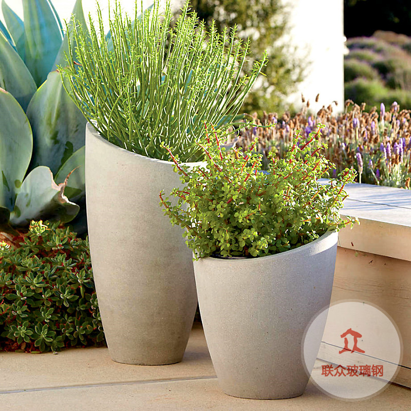 商場(chǎng)酒店玻璃鋼大花盆組合創(chuàng)意異形美陳花器戶外廣場(chǎng)落地花缽花箱